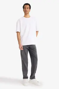 DeFacto Oversized Fit Crew Neck Cotton Premium T-Shirt - Image 2