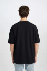 DeFacto Oversize Wide Fit Crew Neck Short Sleeve Basic Plain Heavy Fabric T-Shirt X3926az25sp - Image 6