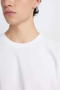 DeFacto Oversize Wide Fit Crew Neck Short Sleeve Basic Plain Heavy Fabric T-Shirt X3926az25sp - Image 8