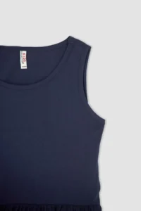 DeFacto Girl's Relax Fit Sleeveless Cotton Combed Summer Dress - Image 2