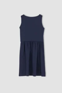 DeFacto Girl's Relax Fit Sleeveless Cotton Combed Summer Dress - Image 4
