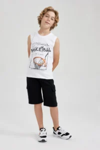 DeFacto Boy's Regular Fit Flexible Waisted Cargo Pocket Roller - Image 2
