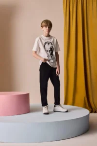 DeFacto Boys' Black Gabardine Pants X4224a622sm - Image 2