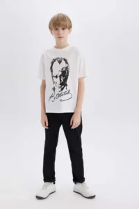 DeFacto Boys' Black Gabardine Pants X4224a622sm - Image 5