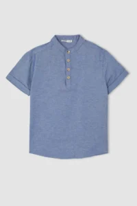 DeFacto Boys' Half Turtleneck Short Sleeve Shirt - Image 5