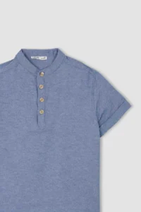 DeFacto Boys' Half Turtleneck Short Sleeve Shirt - Image 6