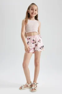DeFacto Girls' Disney Mickey & Minnie Shorts