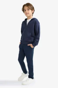 DeFacto Boy's Elastic Waist Straight Leg Basic Plain Sweatpants - Image 3