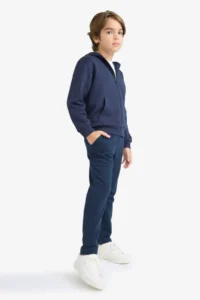 DeFacto Boy's Elastic Waist Straight Leg Basic Plain Sweatpants - Image 4