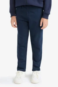 DeFacto Boy's Elastic Waist Straight Leg Basic Plain Sweatpants - Image 5