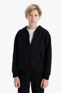 DeFacto Boys' Hooded Thick Cardigan - Image 3