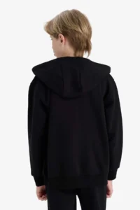 DeFacto Boys' Hooded Thick Cardigan - Image 5