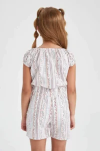 DeFacto Girls' Patterned Short Sleeve Blouse - Image 5