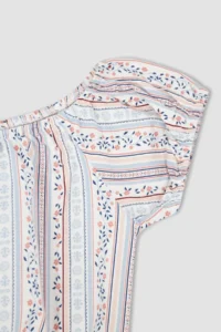 DeFacto Girls' Patterned Short Sleeve Blouse - Image 7