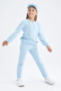 DeFacto Girls' Okul Sweatpants - Image 4