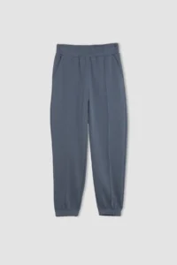 DeFacto Girl's Gray Standard Fit Elastic Waist Pocket Basic Plain School Jogger Sweatpants X9036a624au - Image 6