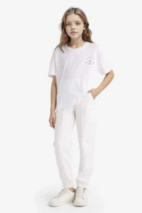 DeFacto Basic Plain School Jogger Sweatpants with Elastic Waist Girl's