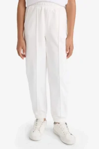 DeFacto Basic Plain School Jogger Sweatpants with Elastic Waist Girl's - Image 5