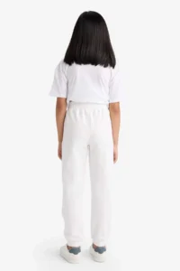 DeFacto Basic Plain School Jogger Sweatpants with Elastic Waist Girl's - Image 7