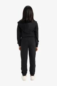 DeFacto Basic Plain School Jogger Sweatpants with Elastic Waist Girl's - Image 7
