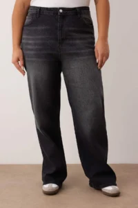 Trendyol Curve Anthracite High Waist Wide Leg comfort/Middle Flexible Plus Size Wide Leg jeans - Image 3