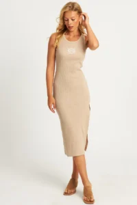 Cool & Sexy Women's Vanilla Slit Camisole Midi Dress - Image 6