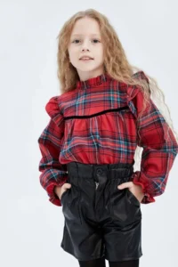 DeFacto Girls' Faux Leather Shorts Y0570a622au - Image 5