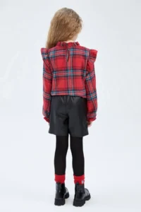 DeFacto Girls' Faux Leather Shorts Y0570a622au - Image 6