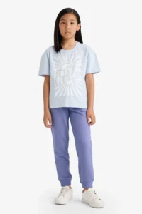 DeFacto Purple Girls' Sweatpants /PR510 - Image 3