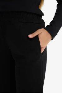 DeFacto Girls' Black Jogger Standard Fit School Sweatpants - Image 5