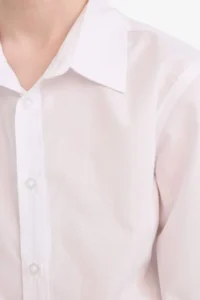 DeFacto Polo Collar Poplin Long Sleeve School Shirt for Boys - Image 5