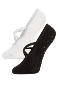 DeFacto Women's 2-pack Cotton Non-Slip Sole Pilates Socks