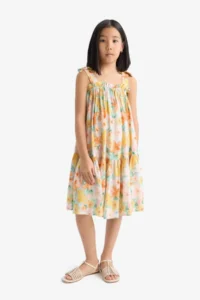 DeFacto Strappy Floral Patterned Summer Dress Girl - Image 2