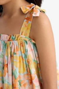 DeFacto Strappy Floral Patterned Summer Dress Girl - Image 4