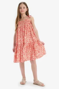 DeFacto Strappy Floral Patterned Summer Dress Girl - Image 3