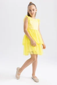 DeFacto Girl's Crew Neck Sleeveless Tulle Dress Y7207a622sm - Image 2