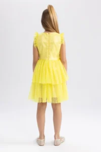 DeFacto Girl's Crew Neck Sleeveless Tulle Dress Y7207a622sm - Image 6