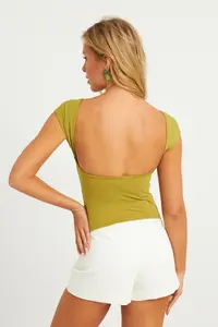 Cool & Sexy Women Kiwi Back Light Blouse
