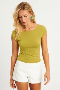 Cool & Sexy Women Kiwi Back Light Blouse - Image 3