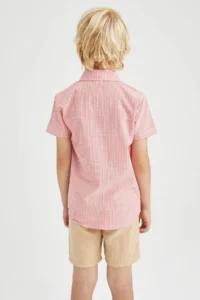 DeFacto Boys' Short Sleeve Striped Shirt Z0011a622hs - Image 3