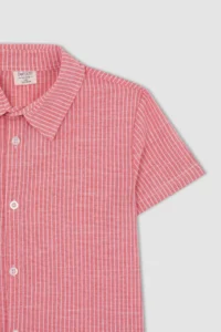 DeFacto Boys' Short Sleeve Striped Shirt Z0011a622hs - Image 5