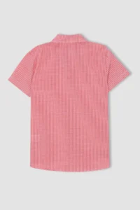 DeFacto Boys' Short Sleeve Striped Shirt Z0011a622hs - Image 6