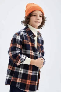 DeFacto Boy's Oversize Flannel Long Sleeve Shirt - Image 3