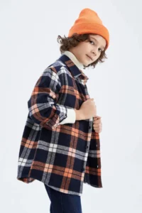 DeFacto Boy's Oversize Flannel Long Sleeve Shirt - Image 4