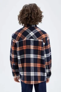 DeFacto Boy's Oversize Flannel Long Sleeve Shirt - Image 5