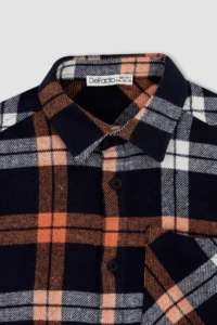 DeFacto Boy's Oversize Flannel Long Sleeve Shirt - Image 7