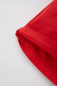 DeFacto Baby Girl Linen Look Red Short Sleeve Shirt Z4256a223sm - Image 4