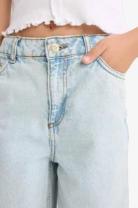 DeFacto Wide Leg Ripped Detailed Wide Leg Jean Trousers for Girls - Image 5