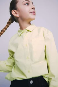 DeFacto Girl's Oversize Poplin Long Sleeve Shirt