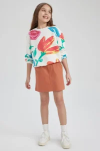 DeFacto Girls' Gabardine Skirt Z4942a623sm - Image 2